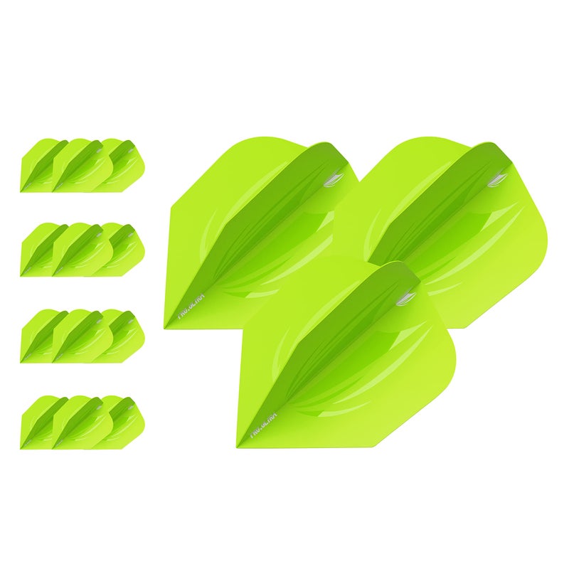 Target Darts 5 x Sets of ID Pro. Ultra Green No.6 Dart Flights - 15 in Total - Image 1