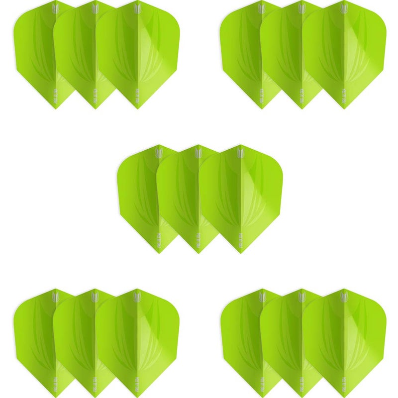 Target Darts 5 x Sets of ID Pro. Ultra Green No.6 Dart Flights - 15 in Total - Image 3