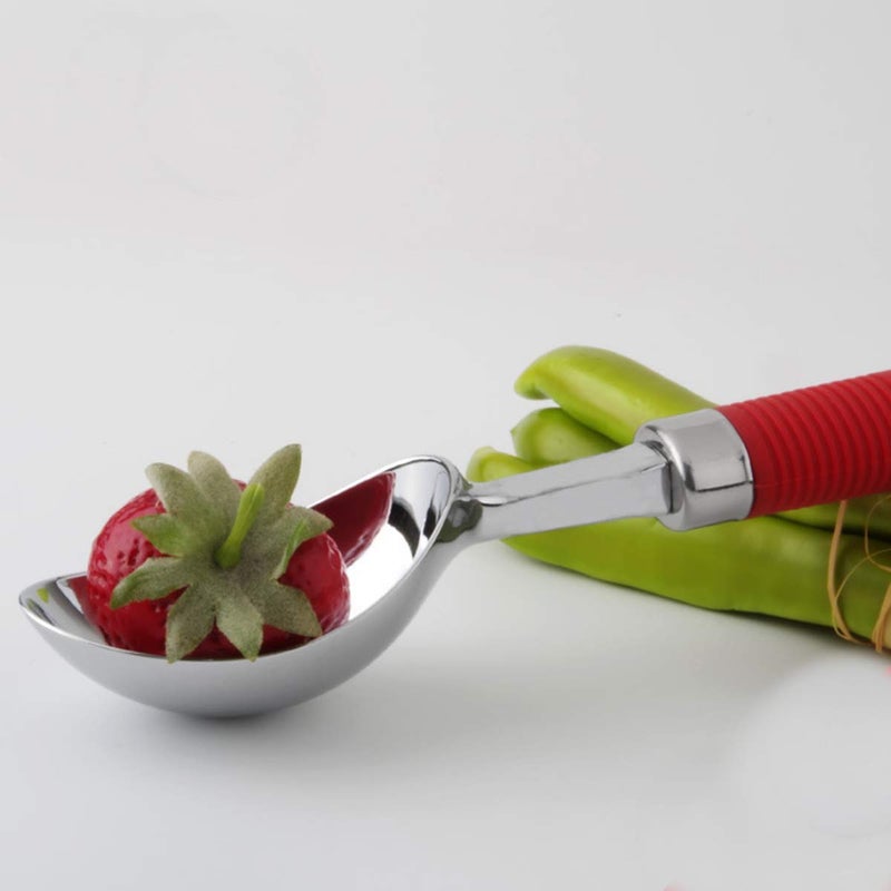 Primetan Ice Cream Scoop Comfortable Handle Professional Kitchen Tool Perfect for Gelato Pumpkin Cookie Dough Meatball Sorbet Ball Scooper Red Red - Image 2