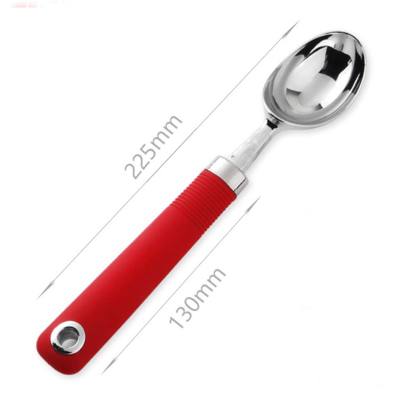 Primetan Ice Cream Scoop Comfortable Handle Professional Kitchen Tool Perfect for Gelato Pumpkin Cookie Dough Meatball Sorbet Ball Scooper Red Red - Image 5