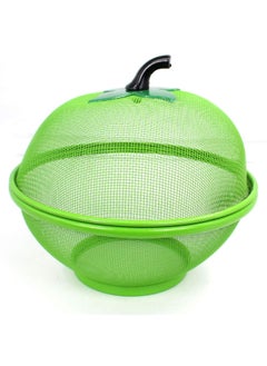 Lavish Apple Shape 10 Inch Green Color Mesh Fresh Fruit Storage Basket Keep Out Flies and Unwanted Insects  - Image 1