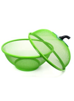 Lavish Apple Shape 10 Inch Green Color Mesh Fresh Fruit Storage Basket Keep Out Flies and Unwanted Insects  - Image 2