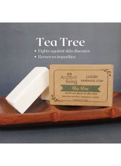 Ancient Living Tea Tree Luxury Handmade Soap (Set Of 4 Soaps)- 100 Gm Anti Bacterial | Acne | Pimples | Enriched With 100% Cold Pressed Essential Oil  - Image 3