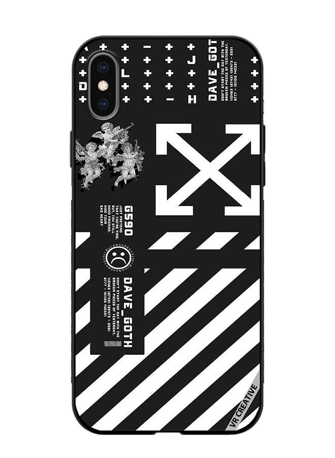 VR CREATIVE Protective Case Cover For Apple iPhone XS Max Dave Goth Logo Design Multicolour - Image 1