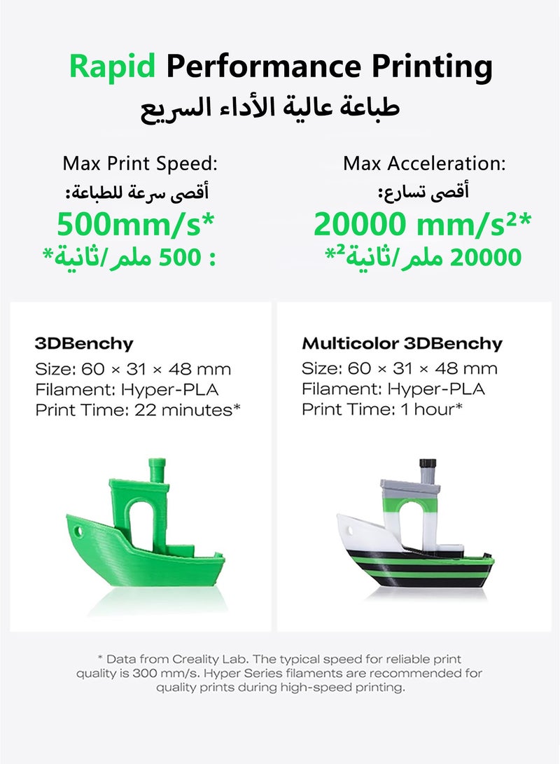 Creality 3D K2 SE Combo 3D Printer, Support Multicolor Printing with CFS, 500mm/s High-Speed, Smart Auto Leveling, Vibration Control, Next-Gen Extruder, Compact Desktop Upgrate 3D Printer, Print Size 220x215x245mm K2 SE Combo - Image 4