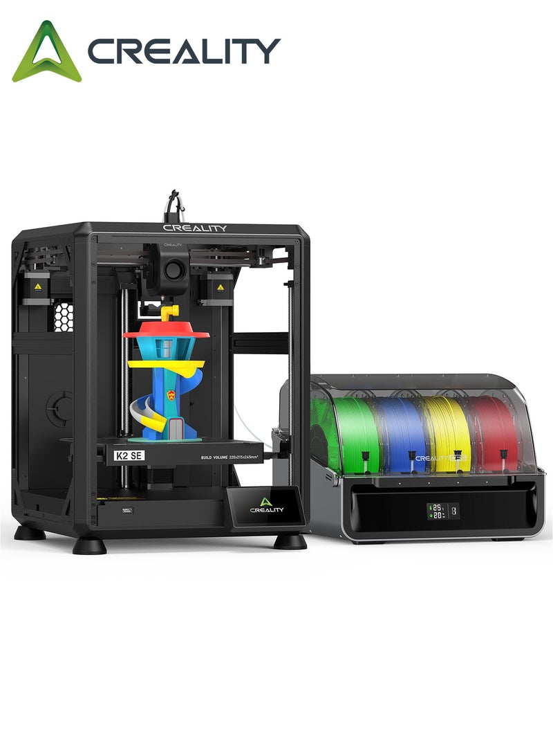 Creality 3D K2 SE Combo 3D Printer, Support Multicolor Printing with CFS, 500mm/s High-Speed, Smart Auto Leveling, Vibration Control, Next-Gen Extruder, Compact Desktop Upgrate 3D Printer, Print Size 220x215x245mm K2 SE Combo - Image 1