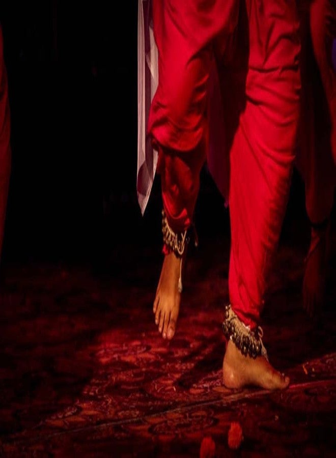 Denique Brass Kathak Dancing Ghungroo Bells 2 Line Classical Dancers Anklet Musical Instrument Bharatnatayam Indian Traditional 40 Bell Red Padded - Image 5