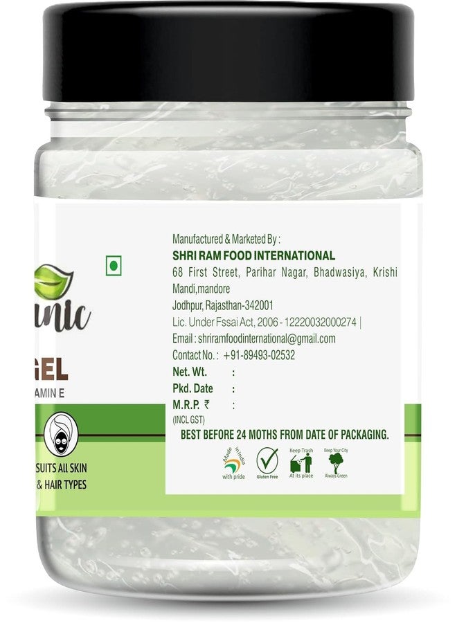 Organic Aloe Vera Gel For Face, with Natural Aloe Vera & Vitamin E for Skin and Hair - 400g - Image 3