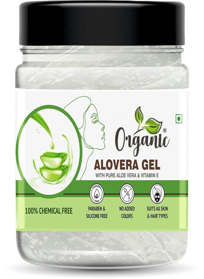 Organic Aloe Vera Gel For Face, with Natural Aloe Vera & Vitamin E for Skin and Hair - 400g - Image 1