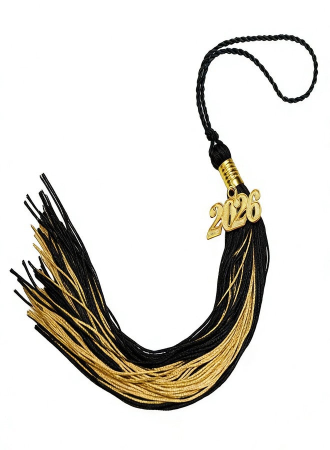 Royisafie 2026 Tassel Graduation with Gold Charm Black and Gold 2026 Tassel Charms for Graduation Cap for Decoration Memorial Tassels for Cap Decoration for Graduations Ceremony Gifts for Graduates - Image 1