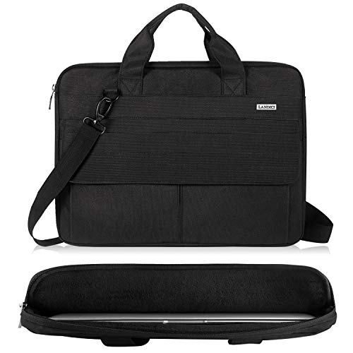 LANDICI Laptop Bag Case 15.6 Inch with Shoulder Strap, Slim Waterproof Computer Sleeve Cover Compatible with MacBook Pro 15/16, MacBook Air 15, 15-16 Inch HP Acer Dell Lenovo ASUS Laptop, Blue - Image 2