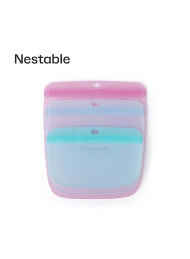 توبروير كيس تخزين صغير من السيليكون الأصلي القابل لإعادة الاستخدام من Tupperware بسعة 300 مل - قطعة واحدة - Image 5