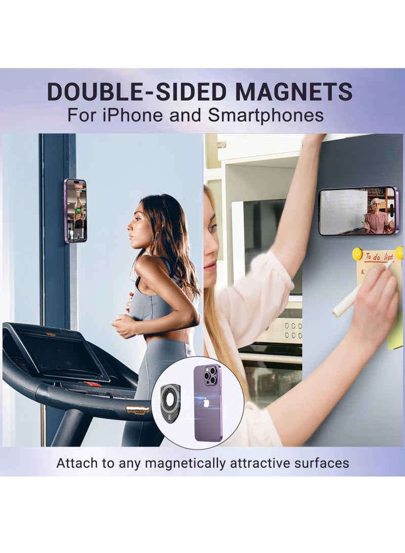 KASTWAVE Upgraded Double-Sided Magnetic Phone Grip,Strongest Magentic Force,Removable MagSafe Phone Ring Holder Kickstand for iPhone 15,14,13,12,11 Mini/Plus/Pro/Max,Google,Samsung - Image 5