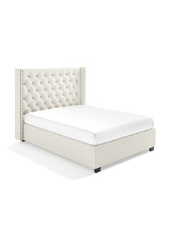 Bed and Mattress Zone Boswell California King Upholstered Bed 190x90 Single Size Beige Color  - Image 2