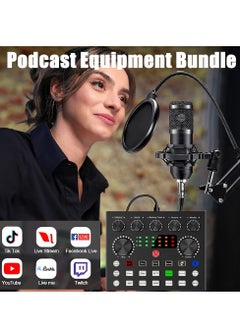XiuWoo Podcast Equipment Bundle with Ring Light and Phone Holder, BM-800 Podcast Microphone Bundle with V8S Voice Changer, Condenser Microphone Recording Studio Package for Podcasting Streaming Recording  - Image 2