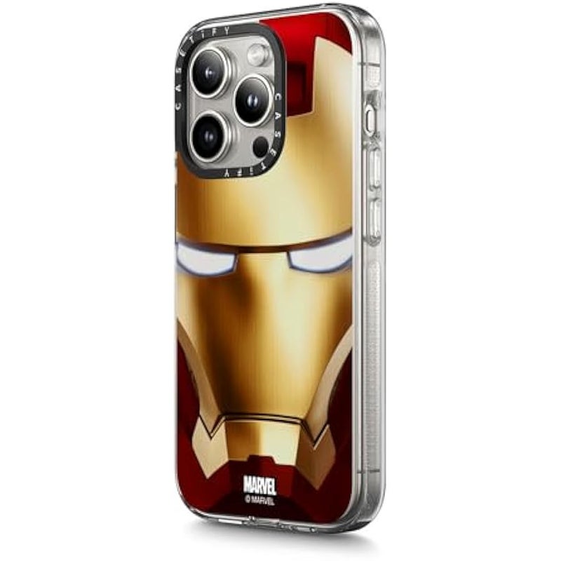 Casetify Clear iPhone 15 Pro Case 【Iron Man Co-Lab/Not Yellowing / 6.6ft Drop Protection/Compatible with Magsafe】 - Iron Man Hero Mask - Clear - Image 5