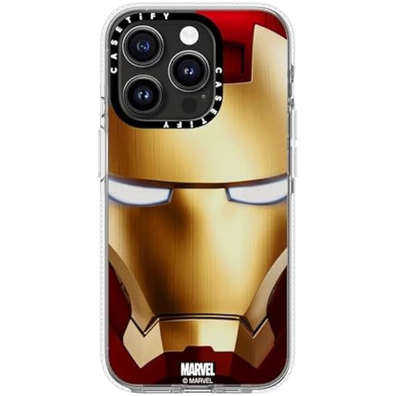 Casetify Clear iPhone 15 Pro Case 【Iron Man Co-Lab/Not Yellowing / 6.6ft Drop Protection/Compatible with Magsafe】 - Iron Man Hero Mask - Clear - Image 4