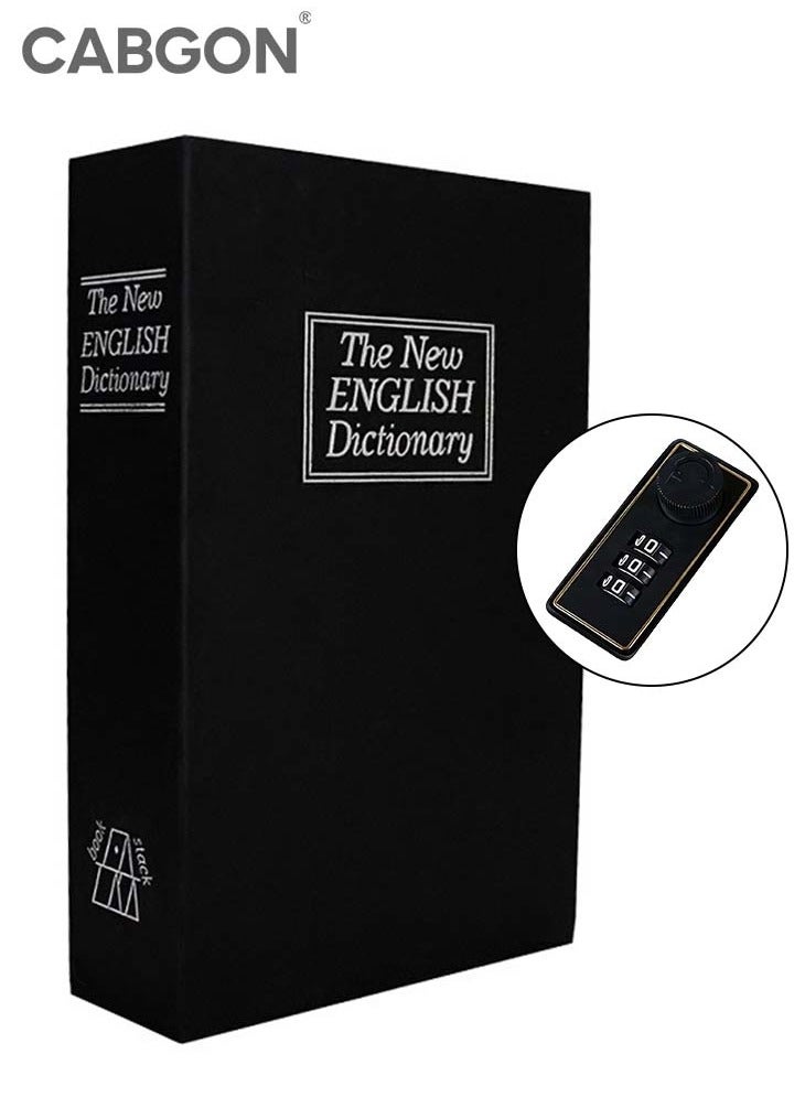 CABGON Diversion Book Safe with Combination Lock, Hidden Book Locker Safe, Metal Book Locker Box for Valuables - Image 1