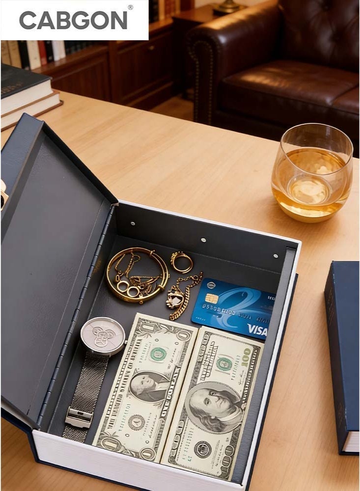 CABGON Diversion Book Safe with Combination Lock, Hidden Book Locker Safe, Metal Book Locker Box for Valuables - Image 3