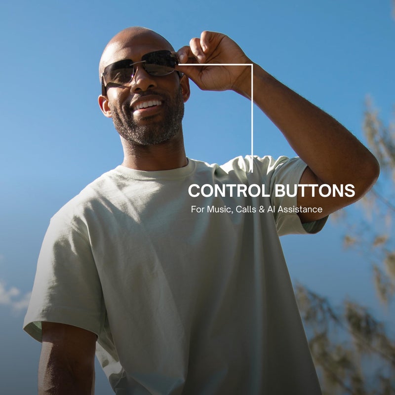 Eddie Bauer Smart Glasses for Men Bluetooth Smart Glasses with UV400 Polarized Lenses, Open Ear Speakers & Microphone Horizon (Standard) - Image 3