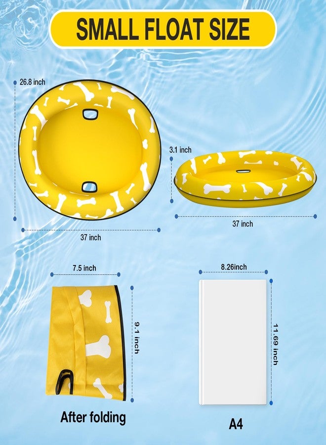 Pet Soft Dog Float Raft - Inflatable Dog Swimming Float for Summer (Small, Yellow Bones) - Image 5