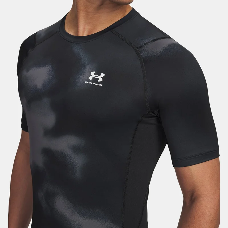 Under Armour Black Men's HeatGear Graphic Printed Training T-Shirt for Men | Best Price UAE