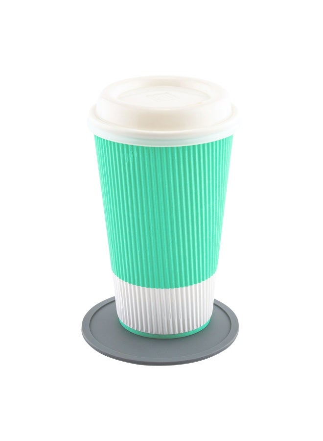Restaurantware Drink Coasters, 6 Nonslip Rubber Coasters - Durable, To Protect Wooden Tables, Desks, And Bars, Gray Silicone Table Top Coasters, No More Water Rings, Dishwasher-Safe  - Image 2