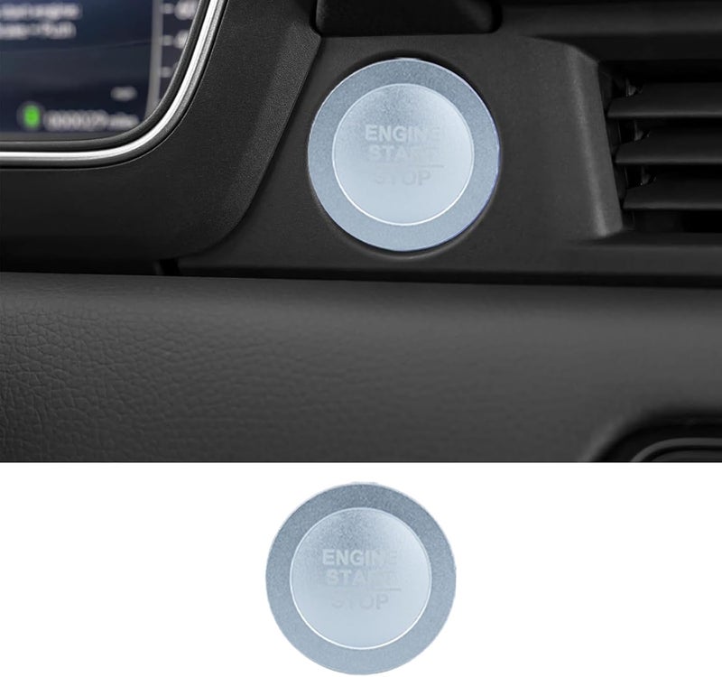 HDUFC for Honda 2026 Passport Interior Accessories, Aluminum Alloy one-Button Start Cover/Ring, air Conditioning knob, 5-Piece Set (Silver) - Image 3