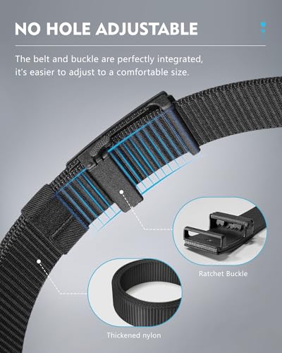 FAIRWIN Ratchet Belts for Men - Nylon Web Belts for Golf Work Casual, Adjustable Webbing for Daily/Outdoor/Business - Image 3