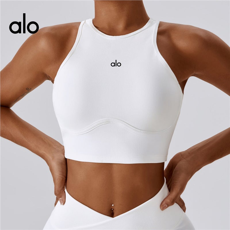 Alo Yoga High-Strength Yoga Vest with Hollow Design for Running and Sports - Image 1