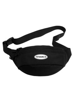 Generic Mens Trendy Belt Bag Compact Crossbody TR Black 