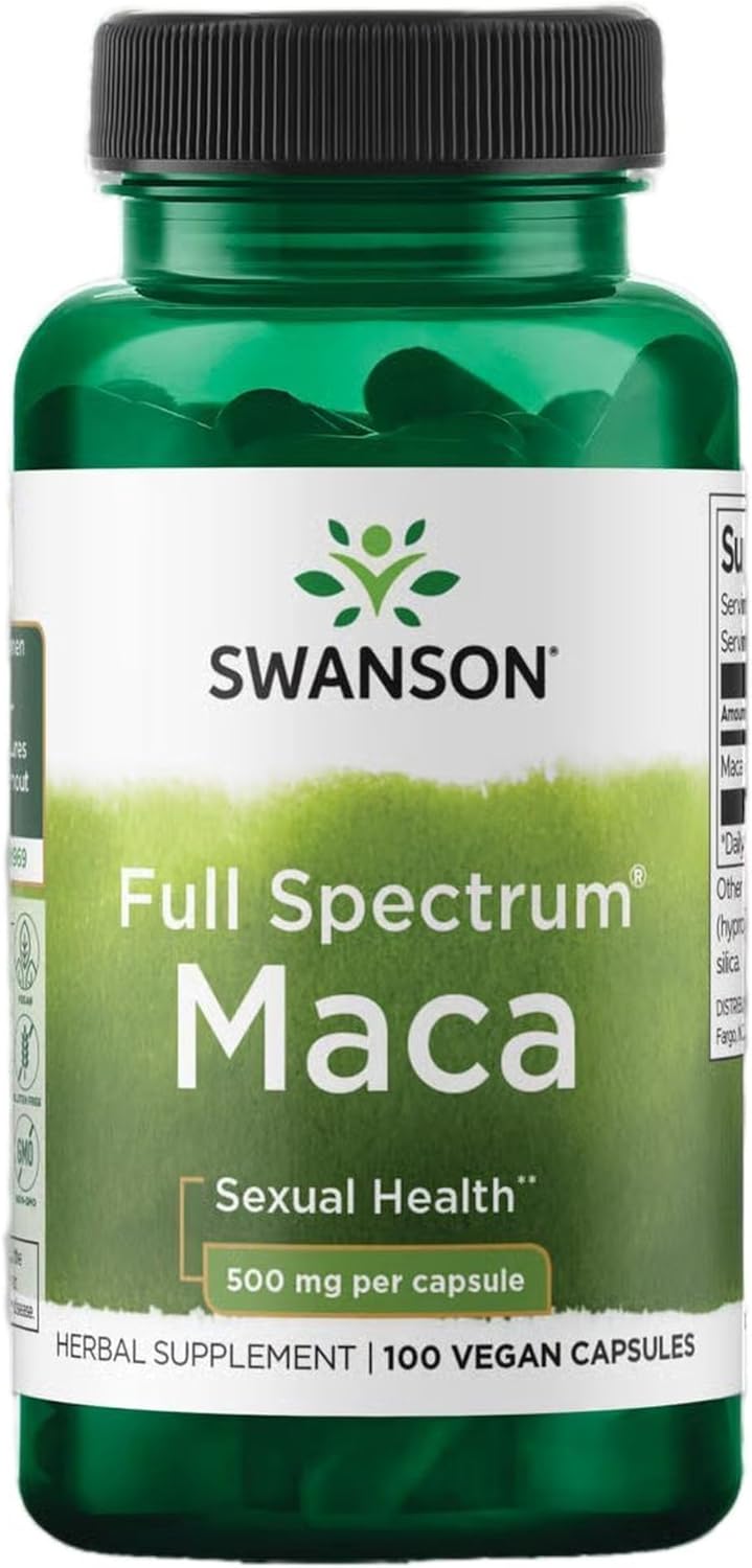 Swanson Full Spectrum Maca 500 mg - 100 Vegan Capsules - Image 1