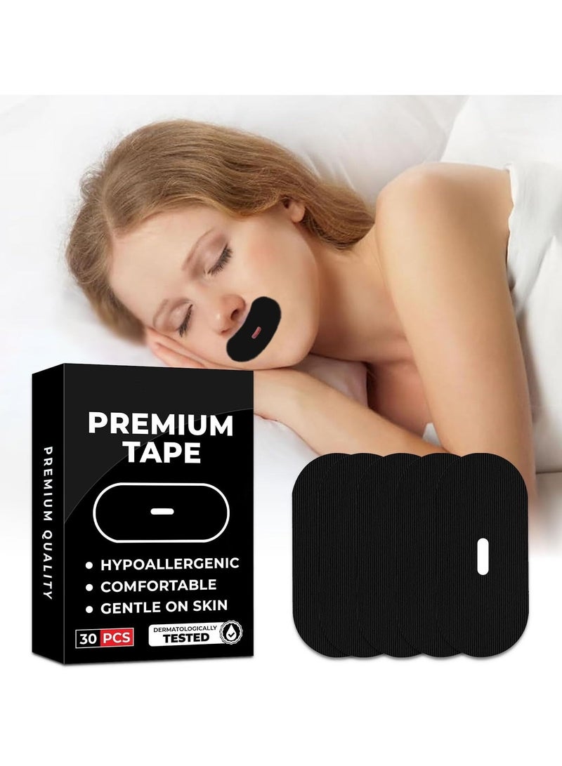 Premium Mouth Tape (30 Pack) - Pain Free Removal, Hypoallergenic, Latex Free & Gentle On Skin - Medical Grade Adhesive Cotton Tape  - Image 1