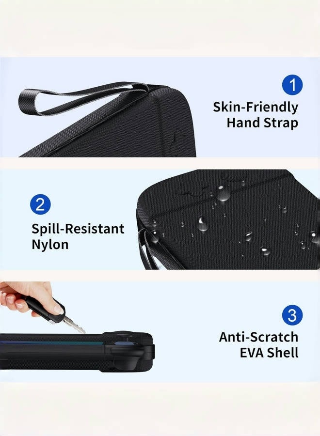 CoolRabbie Switch 2 Slim Case 13 In 1 Bundle, Accessories Kit For Nintendo Switch 2：Slim Travel Storage Carrying Case With Switch 2 Crystal Cover Kit,6 Thumb Grips,2 HD Tempered Glass Screen Protectors With Alignment Frame,2 Cleaning Tools - Image 4