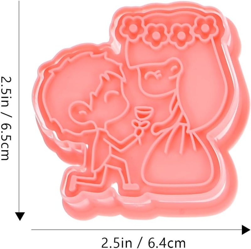 Valentine's Day 3d Biscuit Mold Set 8pcs Cartoon Cookie Cutters Nonstick Fondant Baking Tools for Wedding and Festival Dessert Decoration - Image 2