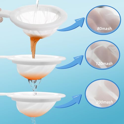 Niuohoy Baby Brine Shrimp Net Sieve 80, 120, 200 Mesh kit with 3 Hooks, 3 Pipettes and 5 Storage Tubes for Brine Shrimp Hatchery Filter Fry Eggs and Hatching Baby Fish Separator (14pcs Parts) - Image 3
