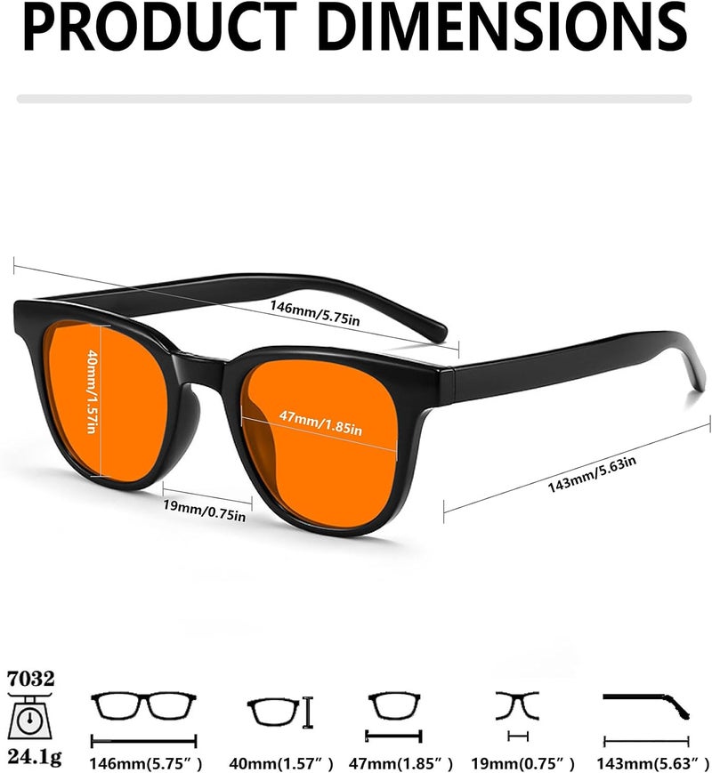 Blue Light Blocking Glasses for Men Women 100 UV Protection Computer Games TVs Mobile Phones Screens Sleep Aid Glasses - Image 3