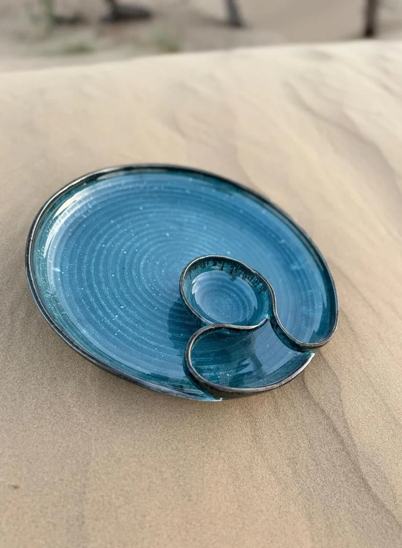 Tohfa Luxe TohfaLuxe Maviya Handmade Chip & Dip Platter - Large