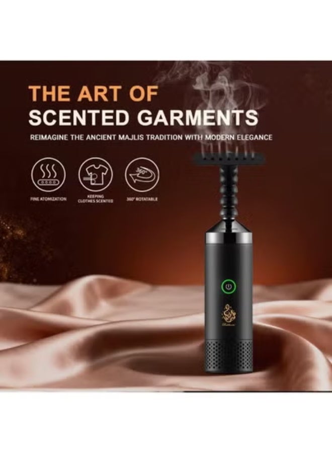 ELTRAZONE X031 Portable Electric Bakhoor Burner, Rechargeable Wireless Incense Burner with Adjustable Head, Black - Image 4