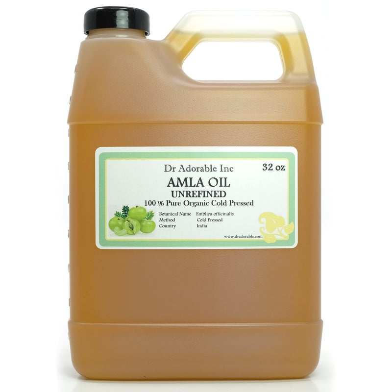 Dr Adorable  32 oz  Organic AMLA OIL UNREFINED  100 Pure Cold Pressed Extra Virgin for Healthy Hair and Moisturized Scalp
