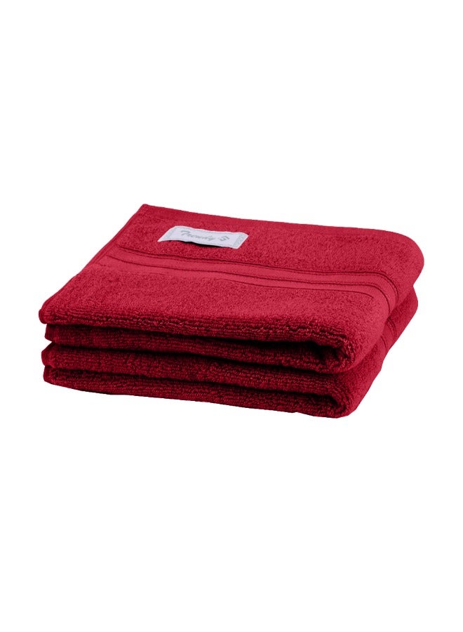BYFT Home Trendy (Red) Premium Cotton Hand Towel (50 X 90 Cm-Set Of 2) Highly Absorbent, High Quality Bath Linen With Striped Dobby 550 Gsm - Image 4