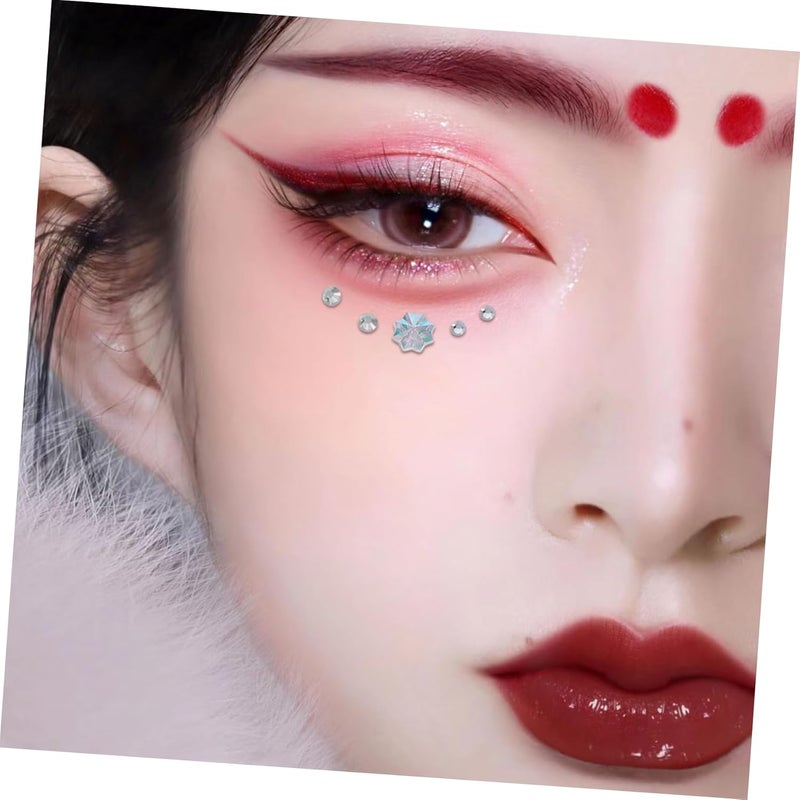 10Sheets Self Adhesive Face Makeup Rhinestones Stickers of Ab Gems for Multi Use Face Decor Nail Art and DIY Craft Projects for Parties and Festivals - Image 4
