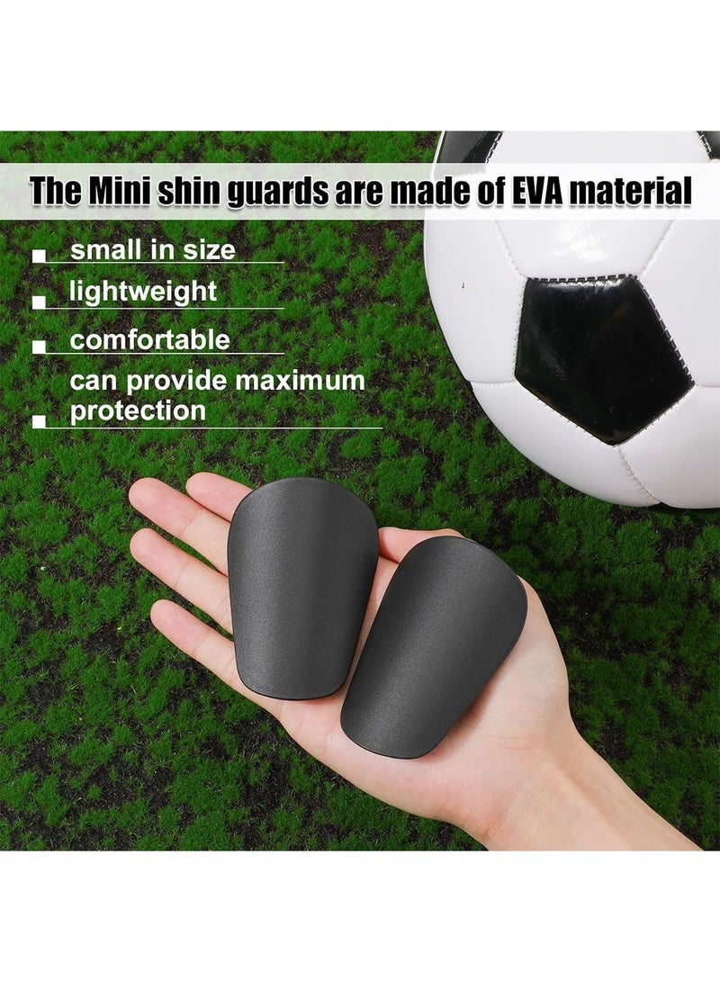 UANIQ Mini Soccer Shin Guards, Lightweight Shin Pads for Kids Youth and Adults, Extra Small Comfortable Shin Guard for Football, 4pcs, Black and White - Image 3