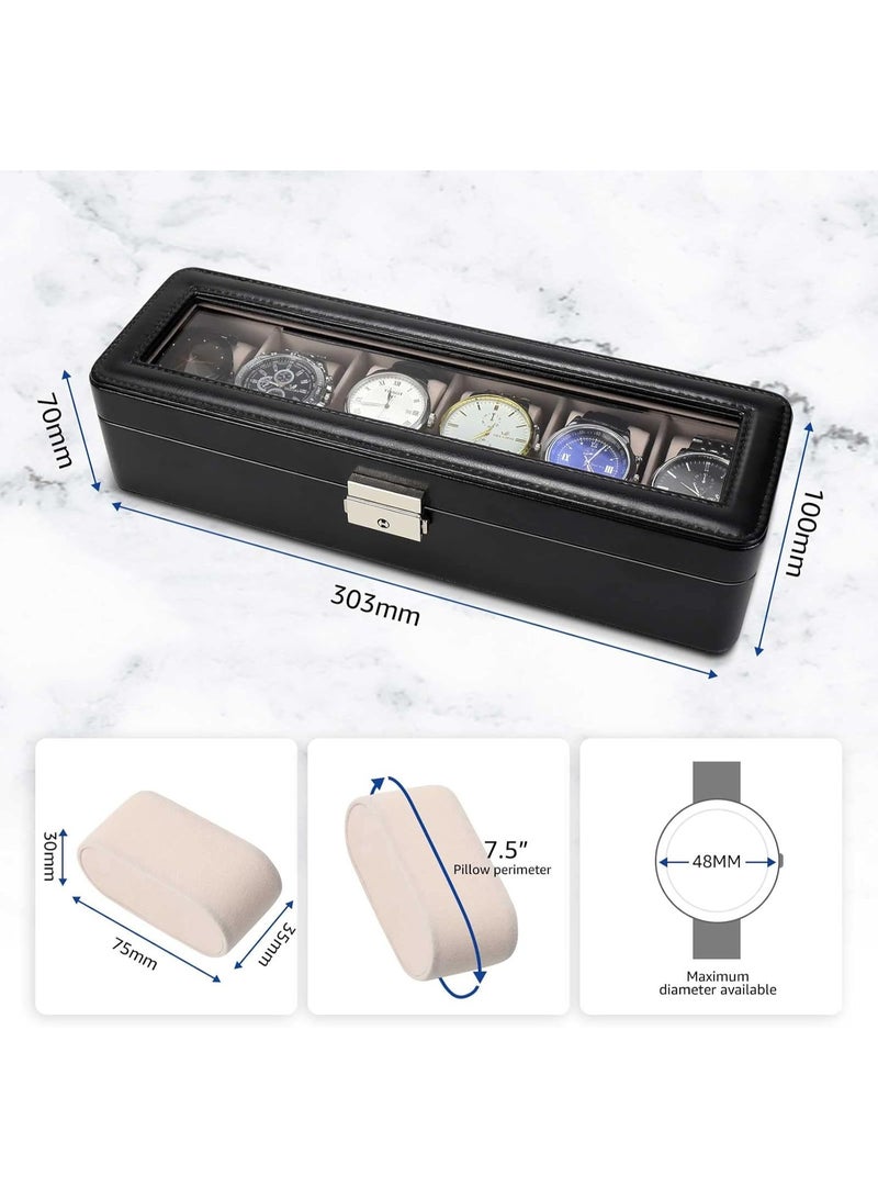 صندوق تخزين لعرض الساعات من 6 أقسام unisex - Image 2