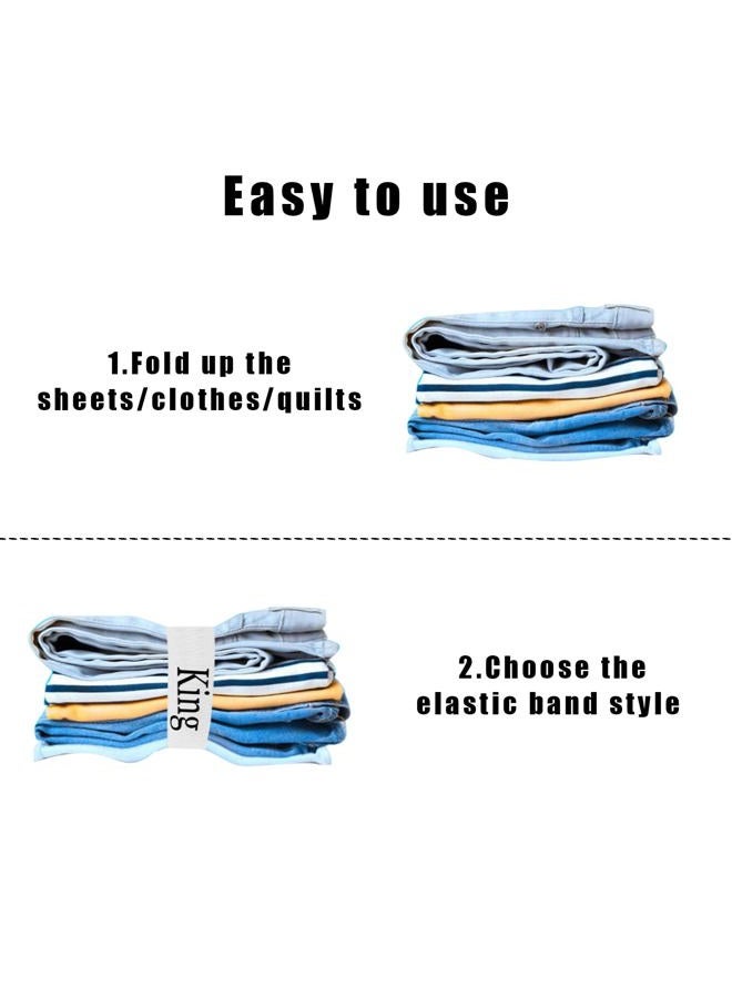 SAVITA 4pcs Bed Sheet Organizer Bands, Bed Sheet Organizer Elastic Bands for Sheet Sets Pillowcases Bedding Sheet Straps for Organizing Closet Wardrobe Storage Bedroom Laundry Dormitory (King) - Image 4