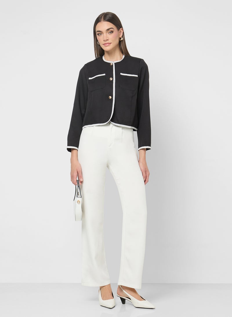 ايلا جاكيت تويد بأزرار - Image 4