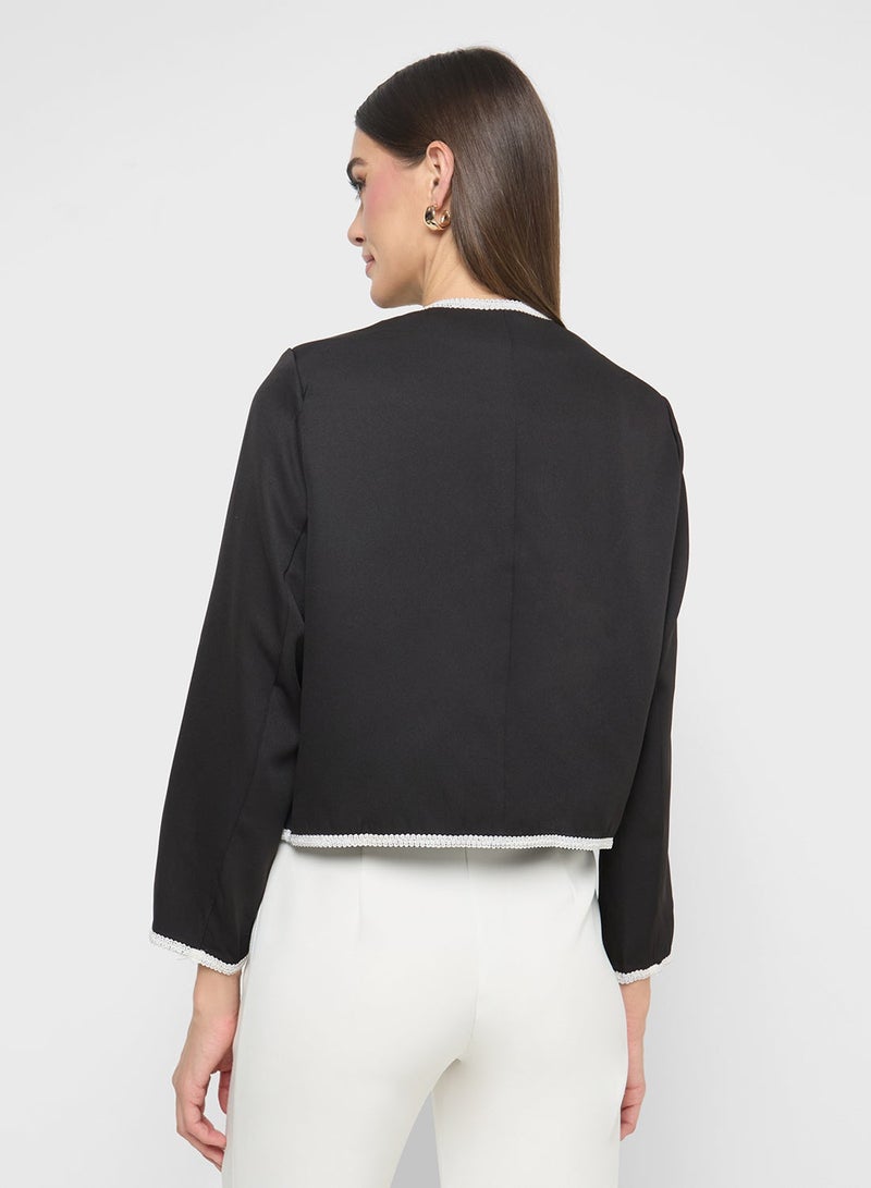 ELLA Tweed Button Down Jacket - Image 2