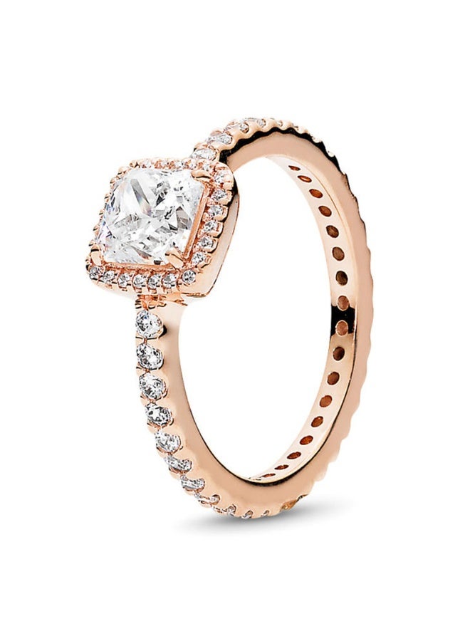 DORA square sparkle halo ring - Image 1