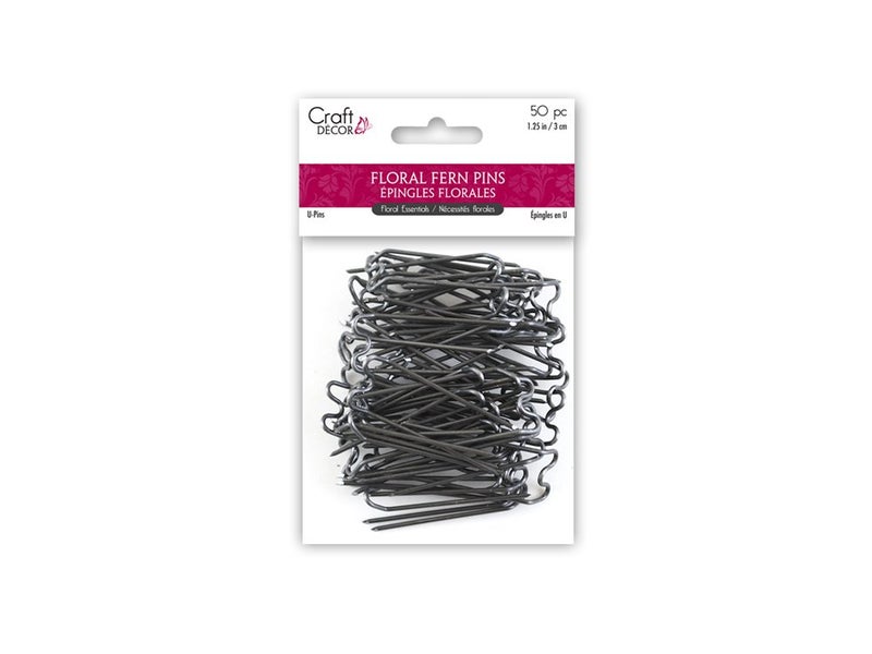 Craft Décor Craft Decor FL035 Greening Fern Pins, 1.25in Floral U-Pins, 50/Pkg - Image 5