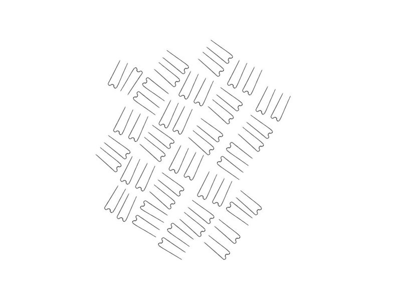 Craft Décor Craft Decor FL035 Greening Fern Pins, 1.25in Floral U-Pins, 50/Pkg - Image 2